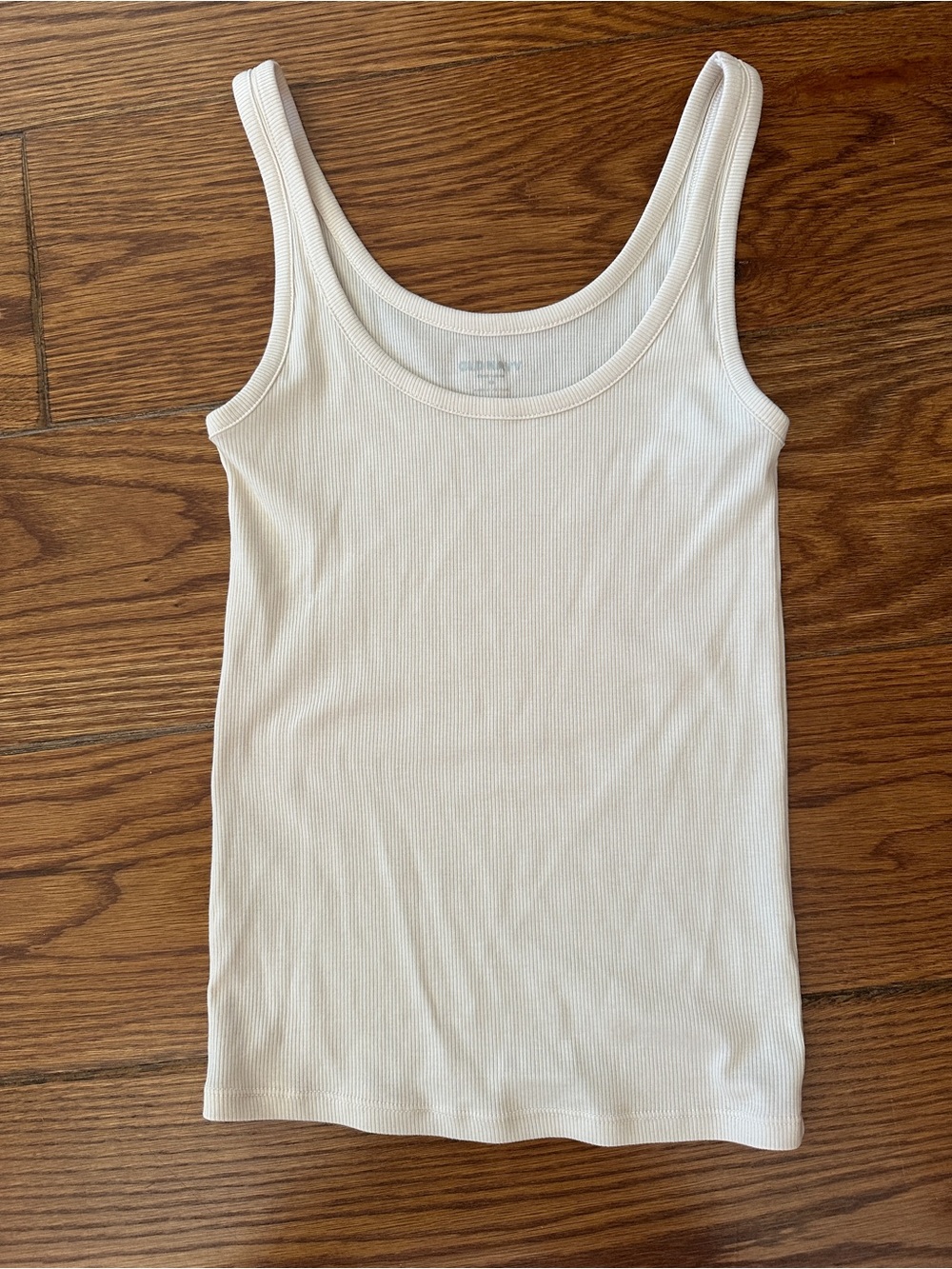 Old Navy Ribbed Scoop Tank Top - Cream